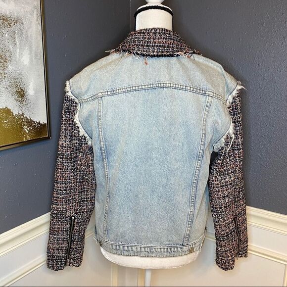 Current/Elliott The Charmer Tweed & Denim Jacket - Picture 12 of 15